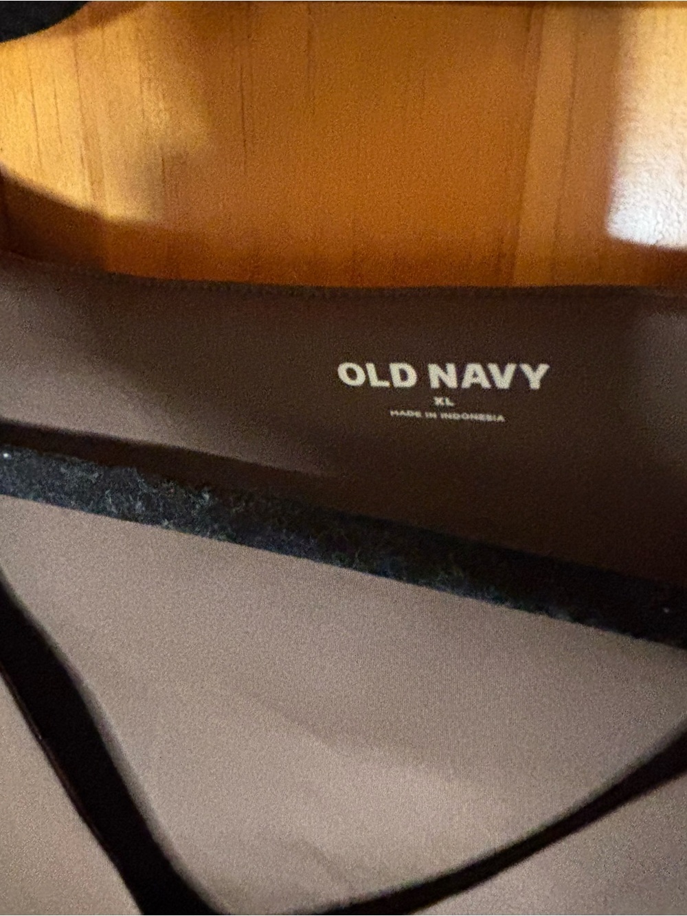 Old Navy Dark Brown V-Neck Long Sleeve Top - Picture 2 of 4